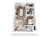 Chic 3D apartment floor plan showcasing a contemporary 1-bedroom layout with an open-concept living room, modern kitchen, and cozy bedroom with ensuite bathroom.