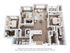 Modern 3D floor plan showcasing 3 bedrooms, a sleek open kitchen with island, cozy living room, and stylish bathrooms.