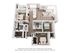Modern 3D floor plan showcasing a luxurious 3-bedroom apartment with open living space, stylish kitchen, and elegant bathrooms.