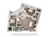 Modern 3D apartment layout showcasing two elegant bedrooms, a stylish open-concept living and kitchen area, and a well-appointed bathroom, featuring ample natural light and sophisticated finishes.