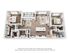 Modern 3D floor plan showcasing a chic 2-bedroom apartment with open-concept living and dining area, stylish kitchen with island, and two elegant bathrooms.