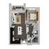 Integra Myst - One Bedroom Floorplan