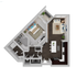 Integra Myst - One Bedroom Floorplan