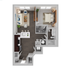 Integra Myst - One-Bedroom Floorplan