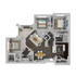 Integra Myst - Two-Bedroom Floorplan