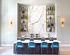 furnished clubroom kitchen with high ceilings