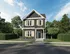 Two-BR homes for rent in Opelika, AL - Champions Square - Hazel Two-Story Green House with Lavender Bushes, and Manicured Hedges