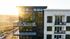 Exterior of the clubroom as the sun goes down