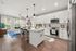 Furnished kitchen with large island