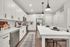 Furnished kitchen with large island