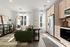 Furnished studio with living room and kitchen