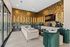 furnished clubroom with seating and television