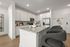 Furnished kitchen with large island