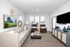 Furnished living room with couches and coffee table