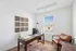 furnished office with wood style flooring