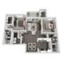 Spacious two-bedroom apartment floor plan with modern interiors and natural light.