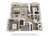Chic 3D floor plan of a modern apartment featuring 2 bedrooms, an open kitchen, and a cozy living space.