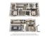 3D floor plan featuring two bedrooms, open living area, and a garage, perfect for modern family living.