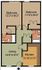 Charming floor plan illustrating two spacious bedrooms, living area, and a comfortable kitchen layout.