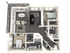 Contemporary floor plan highlighting 2 bedrooms, open living-dining area, modern kitchen, and balcony.