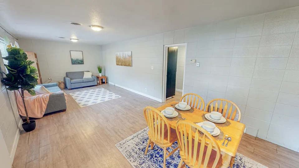 A photo showing modern apartment amenities like a kitchen or laundry room.